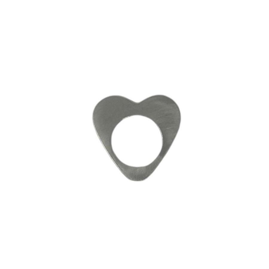 Got Heart Ring, Silver, Size 6