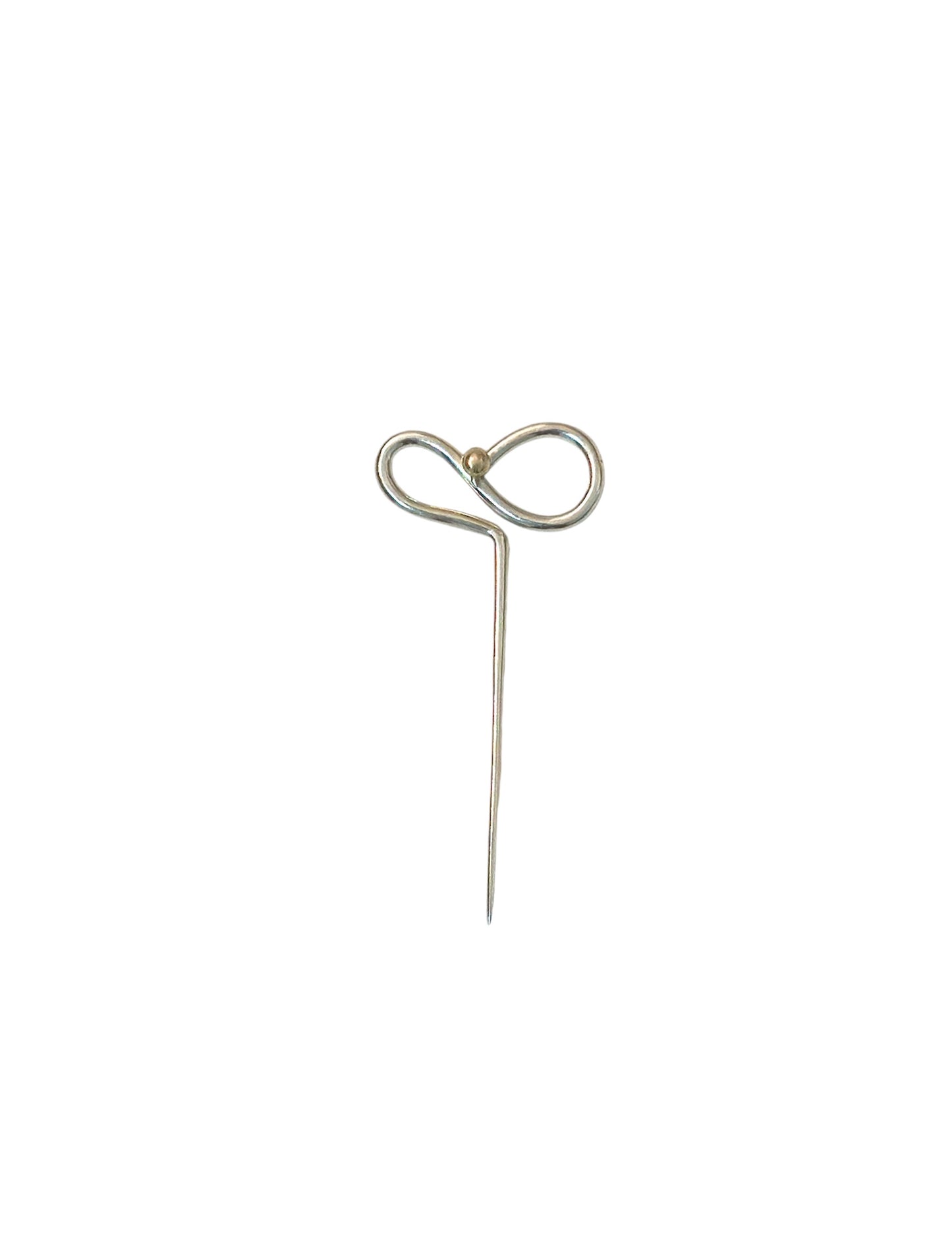 Sterling Silver Dots and Loops Stick Pin Brooch